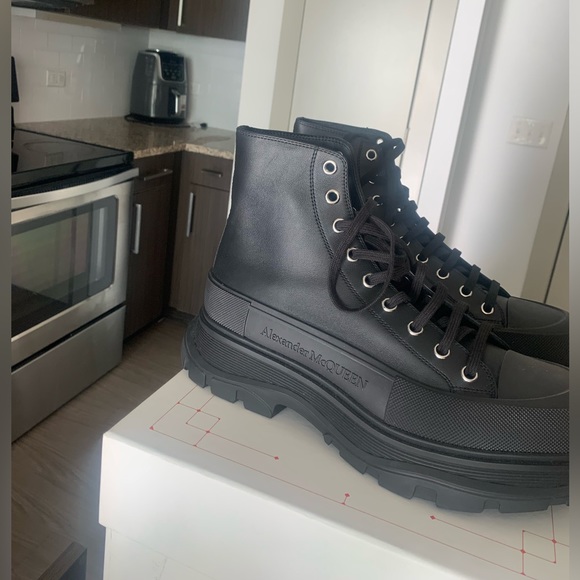 Black Alexander McQueen Mens Boots Size 13
